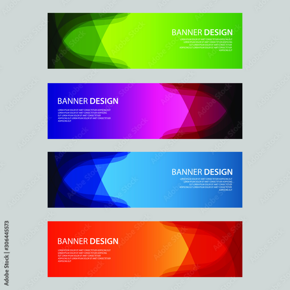 Naklejka premium Vector Abstract design banner web template