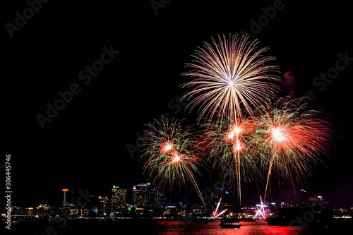 Pattaya,Chonburi, Thailand. Nov-29-2019 International Fireworks Festival 2019 Pattaya.