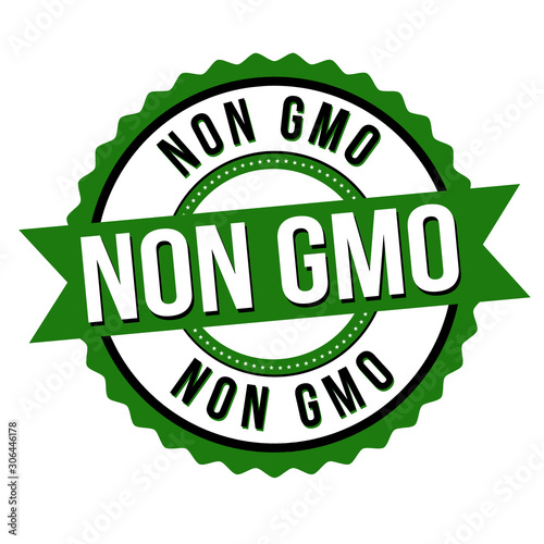 Non GMO label or sticker