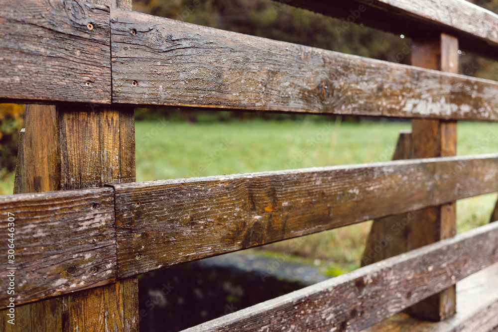 Wooden Fence - Bridge in the Countryside Wooden Fence - Bridge in the Countryside