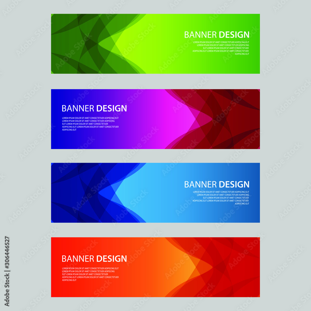 Naklejka premium Vector Abstract design banner web template