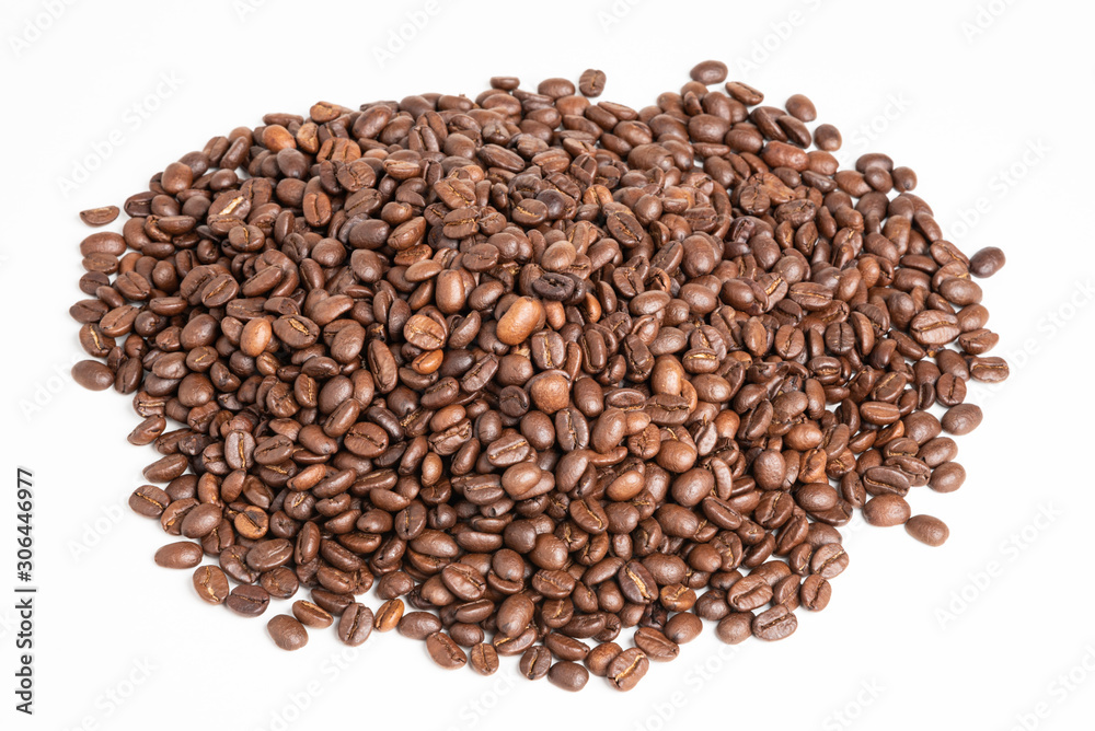 A Mound Of Roasted Coffee Beans A Mound Of Roasted Coffee Beans