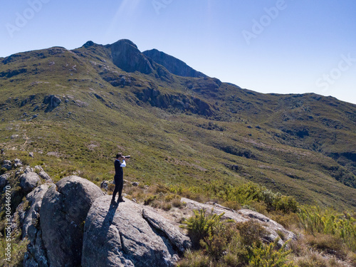 hiking in the mountains