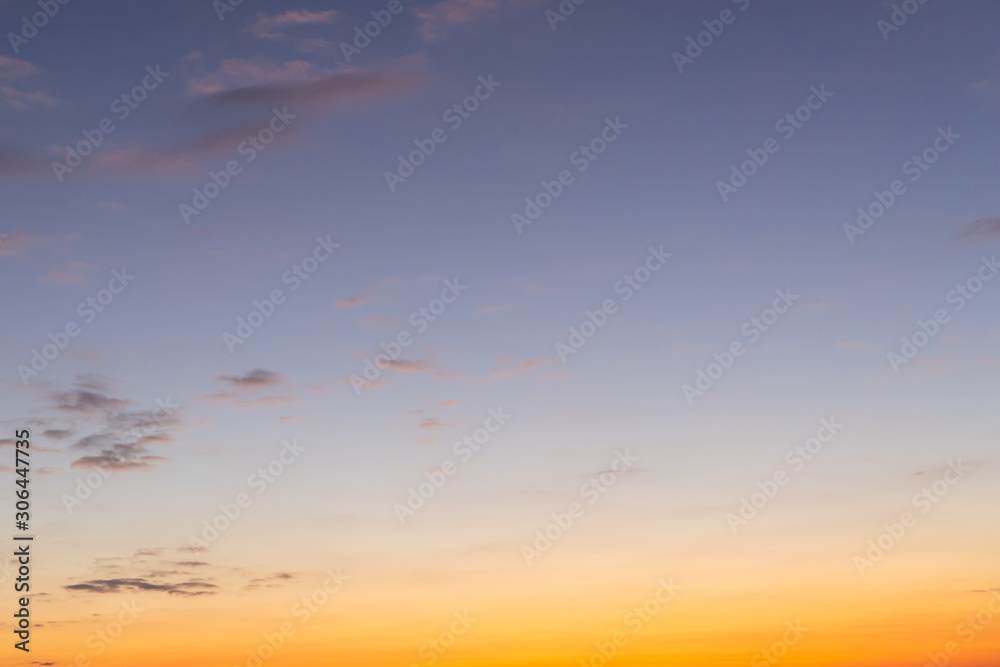 Natural colors. Sunset in the sky with blue, Orange and red dramatic colors Natural colors. Sunset in the sky with blue, Orange and red dramatic colors
