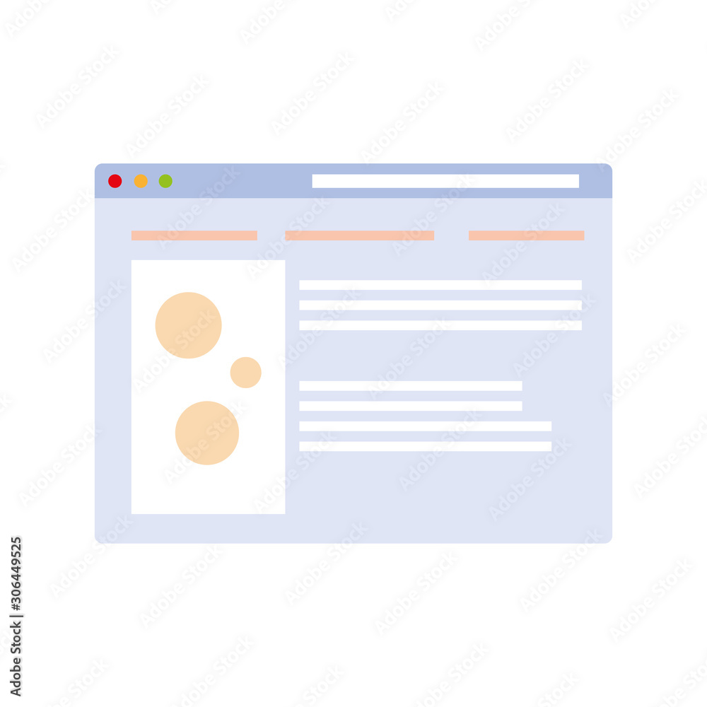social network profile on white background social network profile on white background