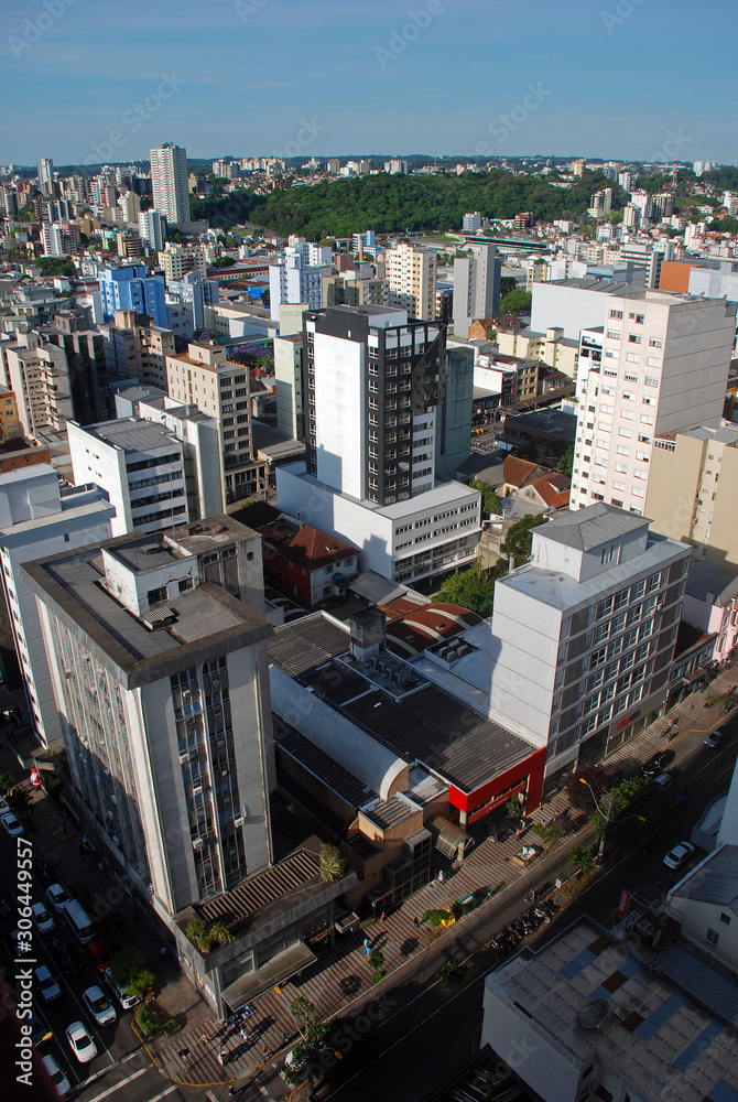 Aerial view of Caxias do Sul, Rio Grande do Sul, Brazil