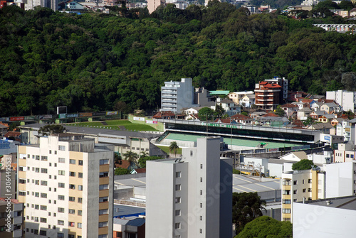 Alfredo Jaconi Stadium, home of Juventude, with the Mato Sartori forest park in the background, Caxias do Sul, RS, Brazil photo