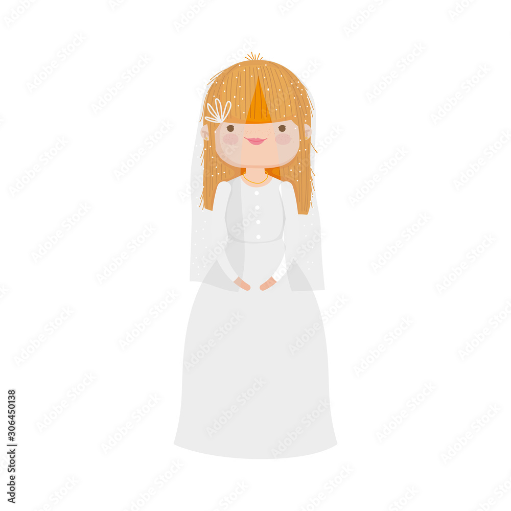 wedding bride woman elegant dress cartoon character wedding bride woman elegant dress cartoon character