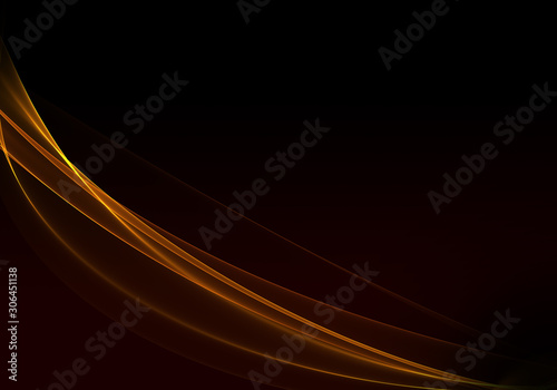Abstract background waves. Black and orange abstract background for wallpaper oder business card