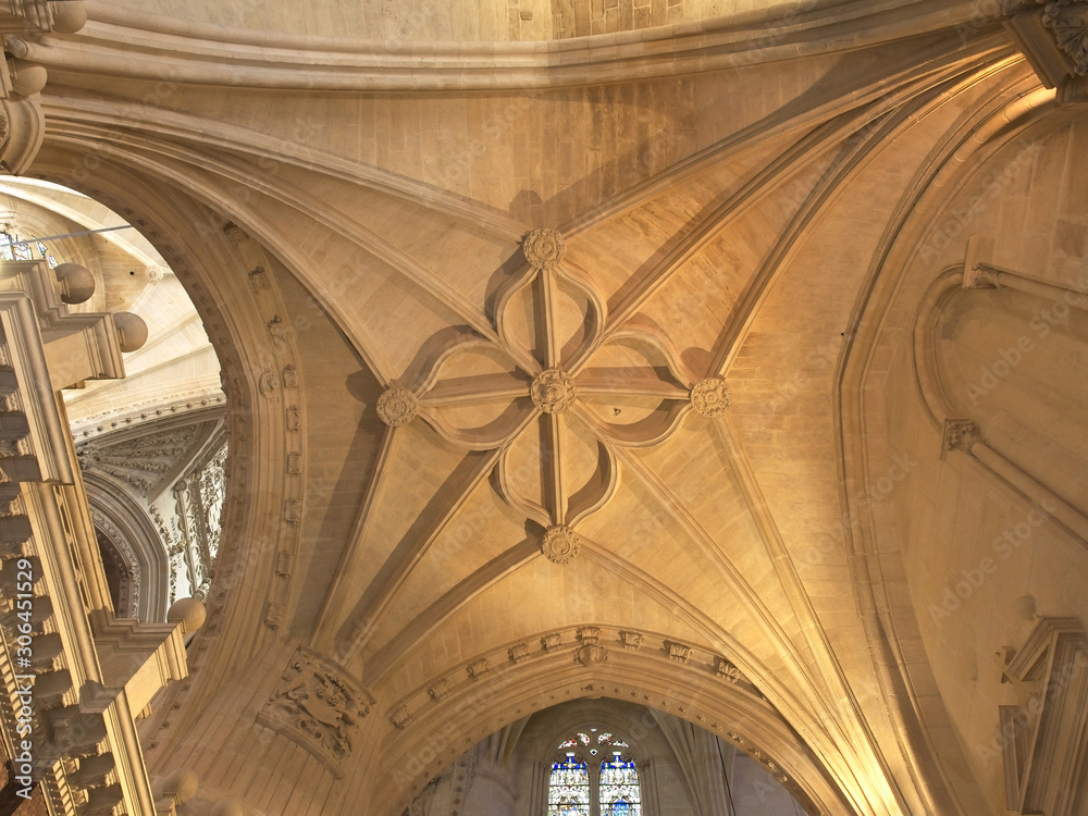 Illuminated ceilings of the Burgos Cathedral