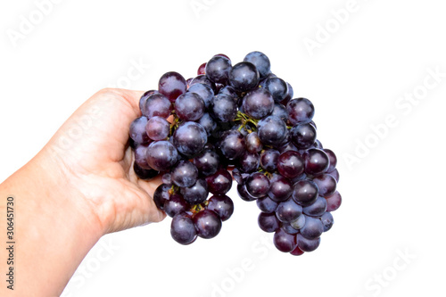 bunch of grapes in hand