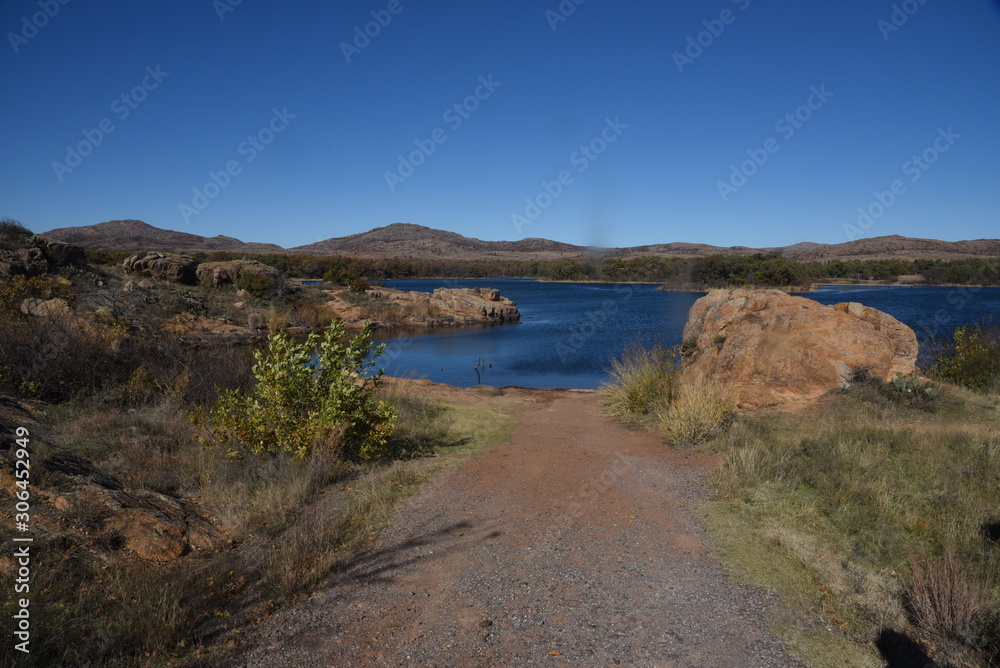 Looking out over a hidden lake