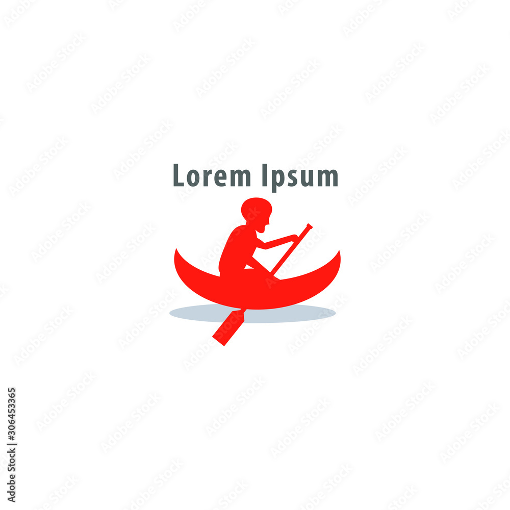 rafting logo with text space for your slogan / tag line, vector illustration rafting logo with text space for your slogan / tag line, vector illustration