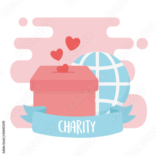 volunteering, help charity falling hearts love in box world