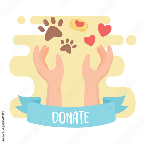 volunteering, help charity hands love animals