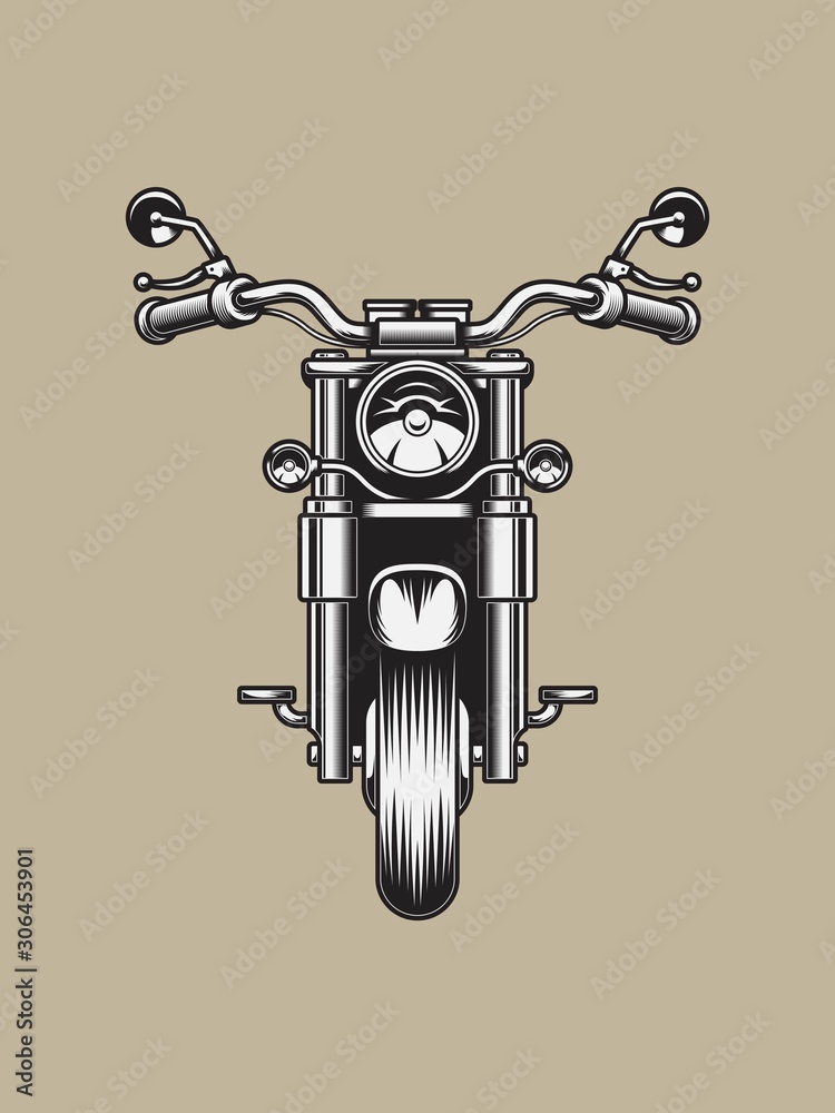 motocicleta retro ilustração vintage desenho desenhado à mão 2369722 Vetor  no Vecteezy