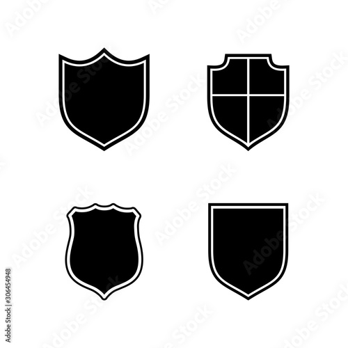 mixed shield badge logo design