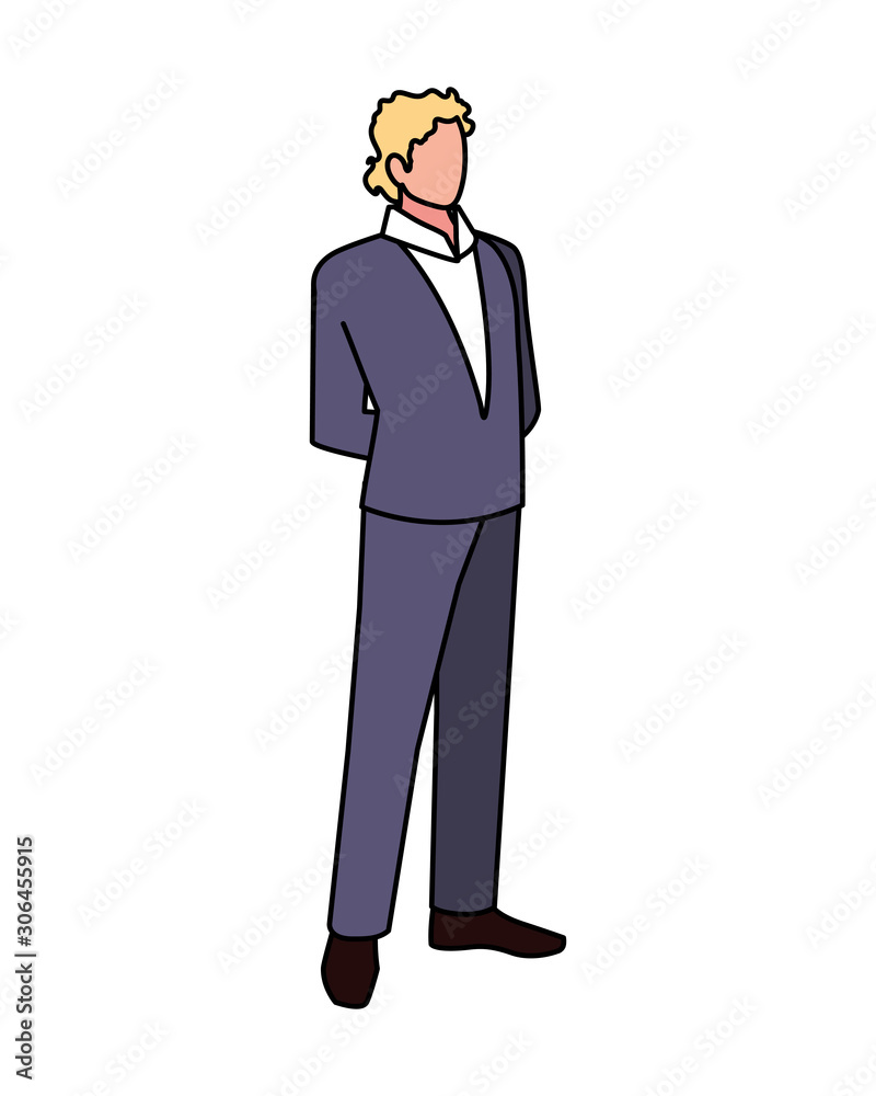 businessman standing on white background businessman standing on white background