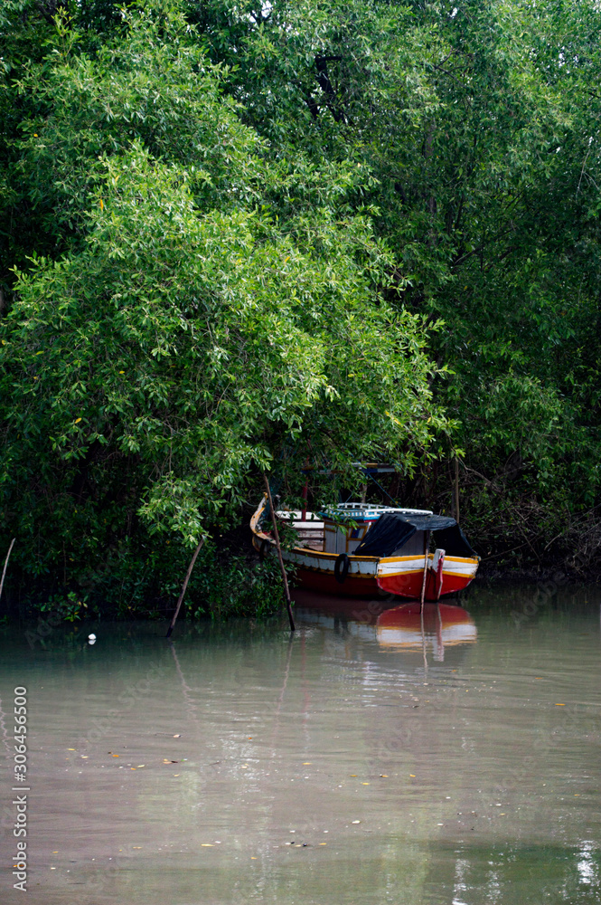 Obraz premium boat on the river