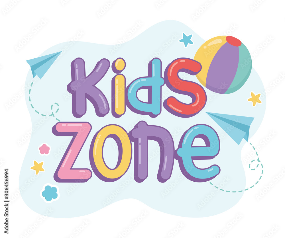 kids zone, rubber ball paper planes creativity font kids zone, rubber ball paper planes creativity font