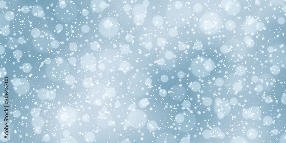 Christmas and New Year vector background with stars and snowflakes