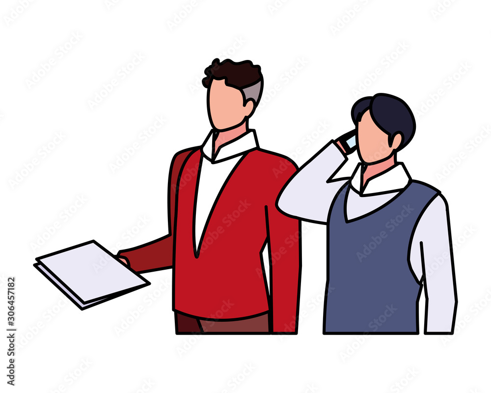 cute businessmen with various views and poses cute businessmen with various views and poses