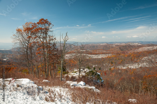 Snow in the mountains of Virginia photo