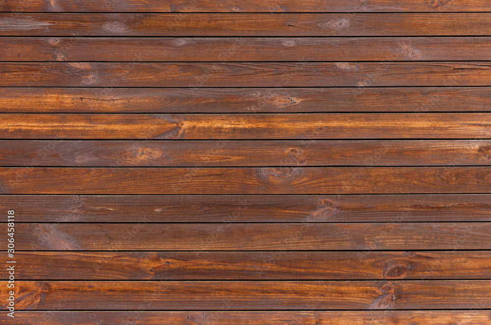 Obraz premium Background image of natural brown horizontal wooden boards