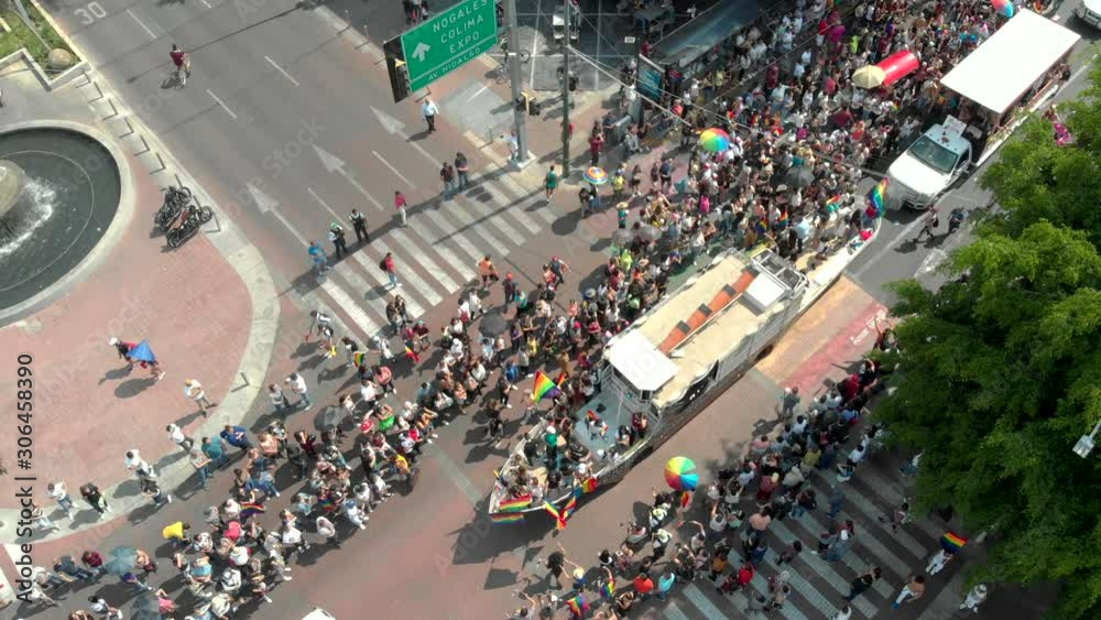 AERIAL: PRIDE PARADE IN MEXICO AERIAL: PRIDE PARADE IN MEXICO