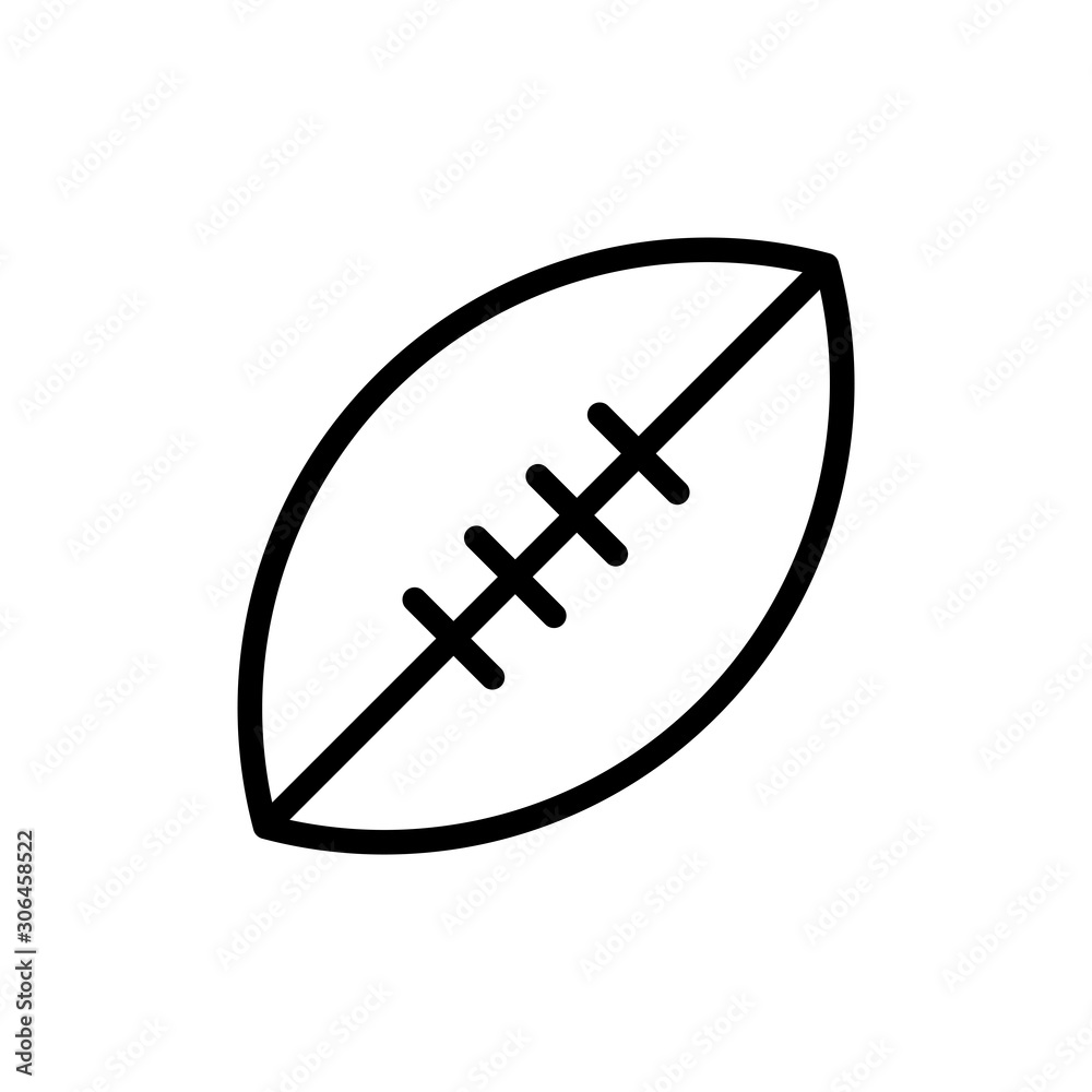 American football icon vector design template on white background American football icon vector design template on white background