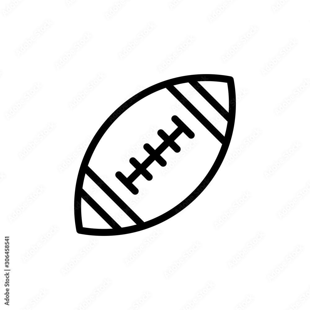 American football icon vector design template on white background American football icon vector design template on white background
