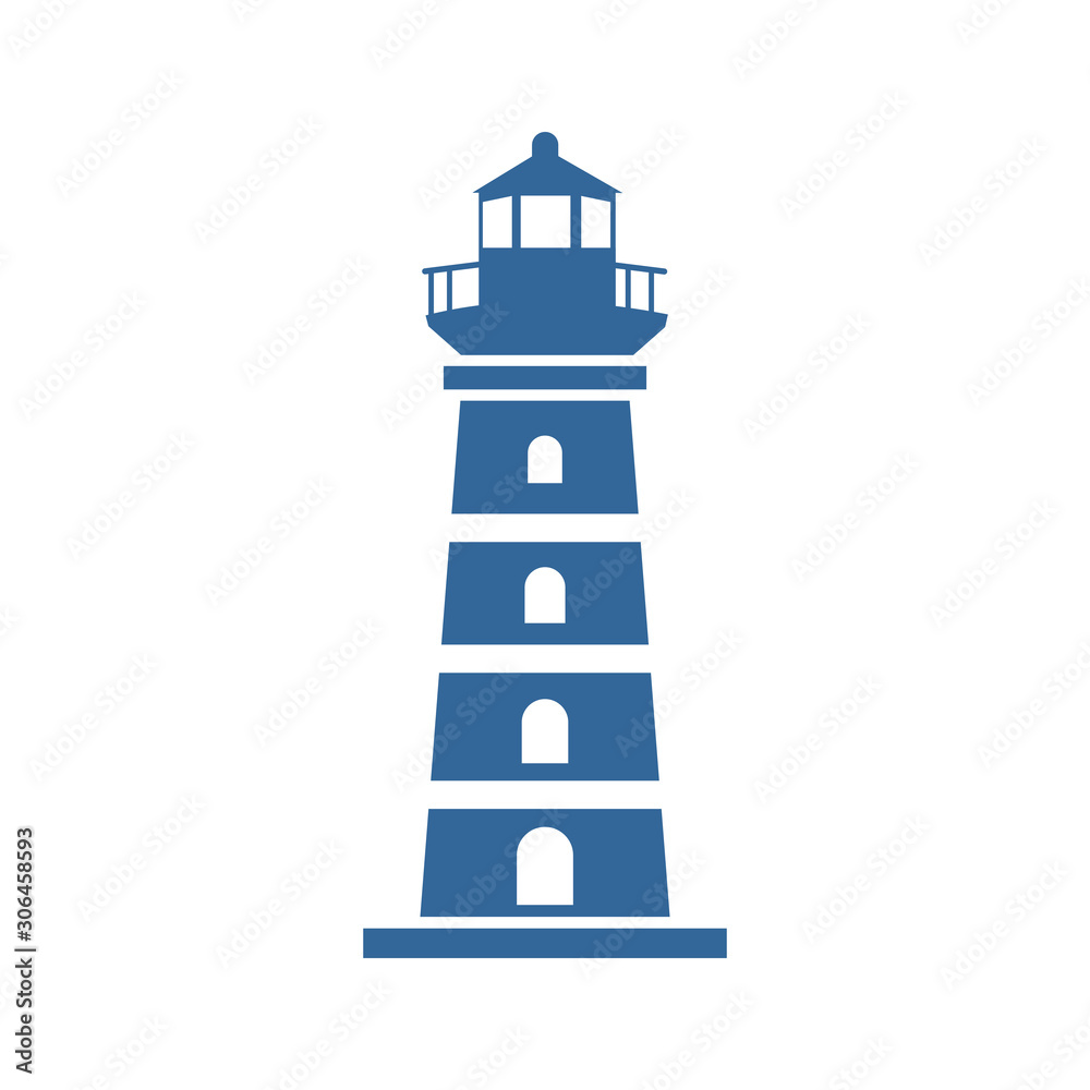 lighthouse tower icon vector design symbol