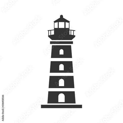 lighthouse tower icon vector design symbol
