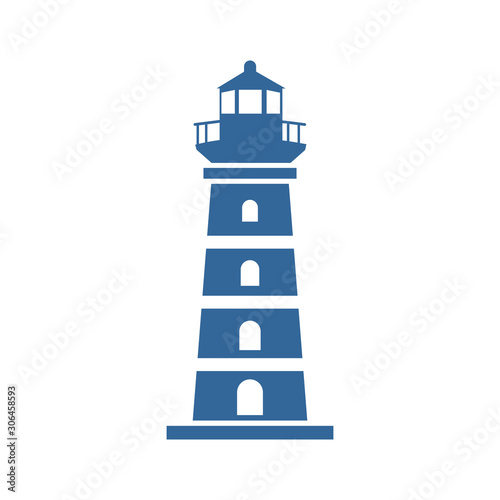 lighthouse tower icon vector design symbol