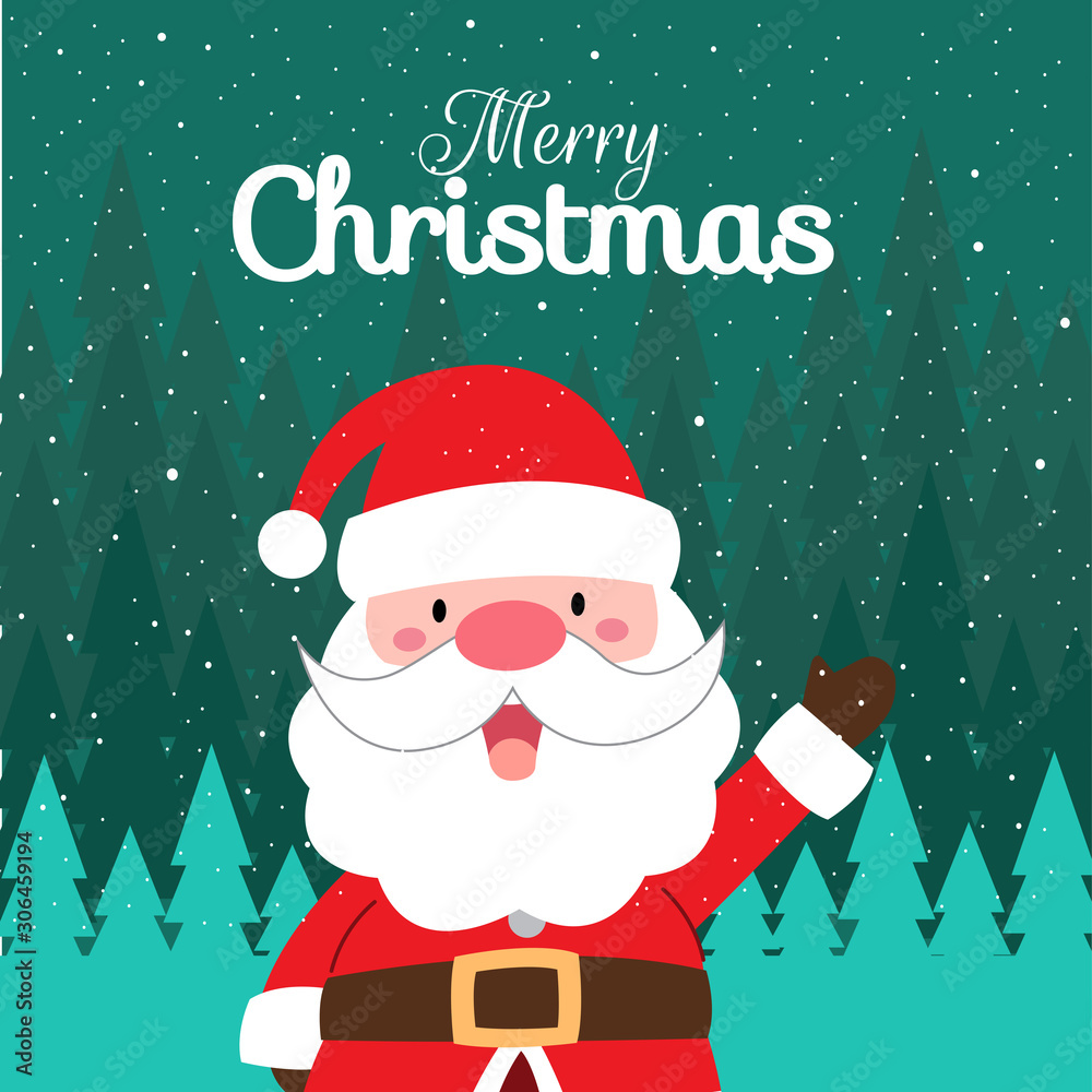 Merry Christmas with Cute Kawaii Hand Drawn Santa Claus With Smiling And Funny Face. Cartoon. Vector. Character. Illustration. Flat Design. Background. Greeting. Invitation. Postcard. Banner. EPS 10 Merry Christmas with Cute Kawaii Hand Drawn Santa Claus With Smiling And Funny Face. Cartoon. Vector. Character. Illustration. Flat Design. Background. Greeting. Invitation. Postcard. Banner. EPS 10