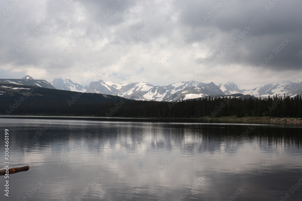 A Mountaintop Reservoir in the Rocky Mountains