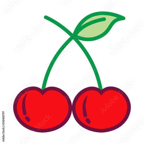 Cherry Icon Vector