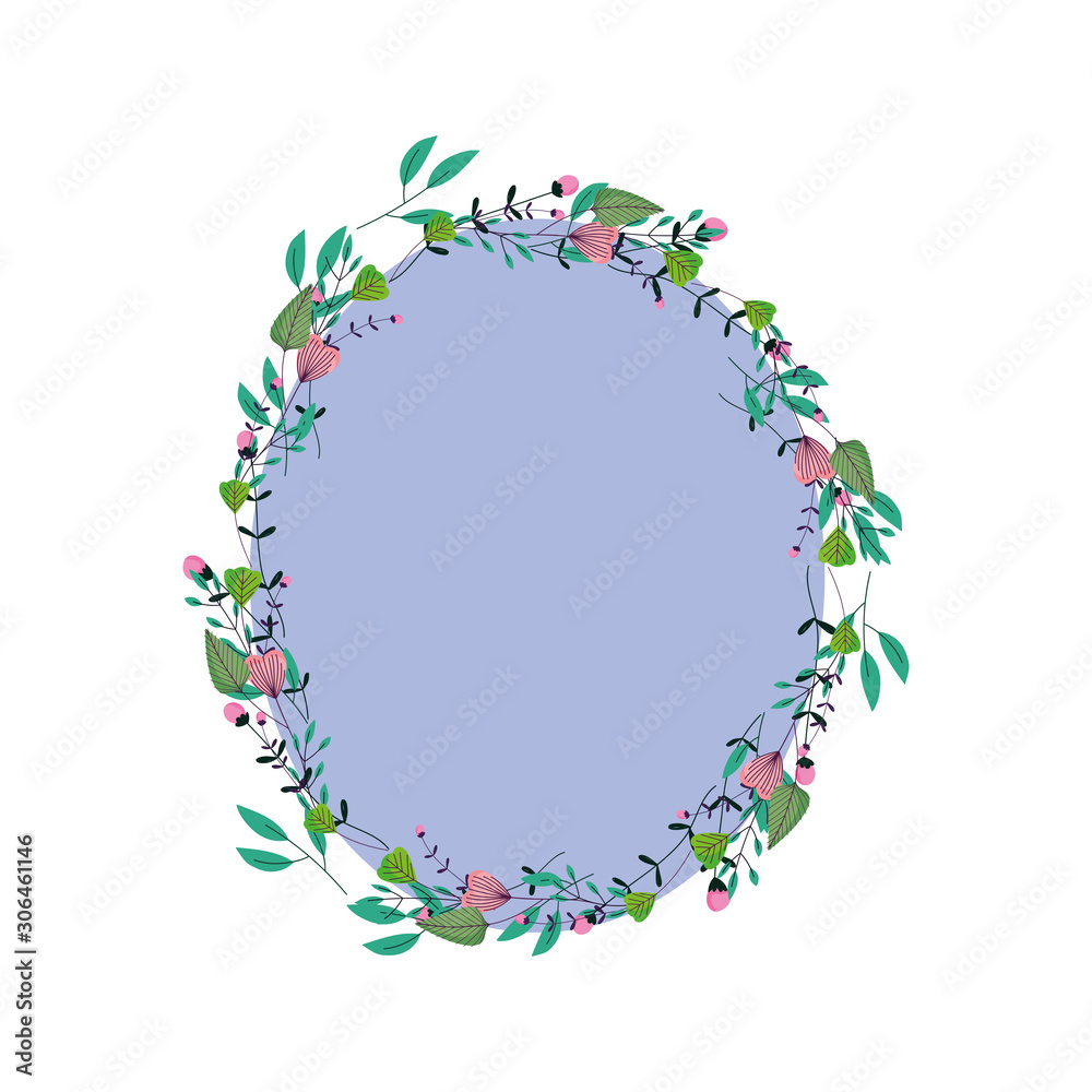 flowers floral label decoration ornament icon