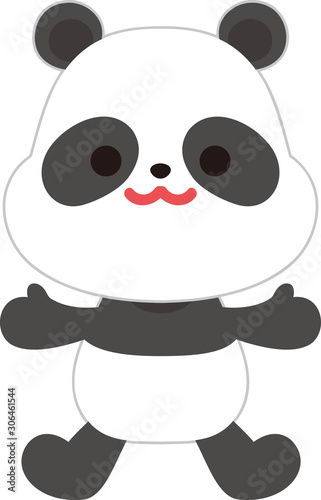 vector illustration of a panda