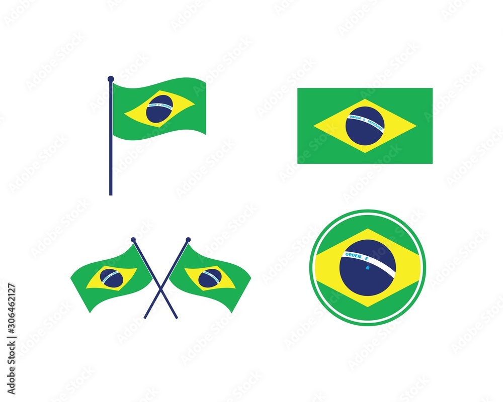 brazil flag vector illustration icon brazil flag vector illustration icon