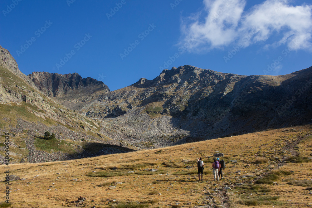 Hikers on the way to the Canigou