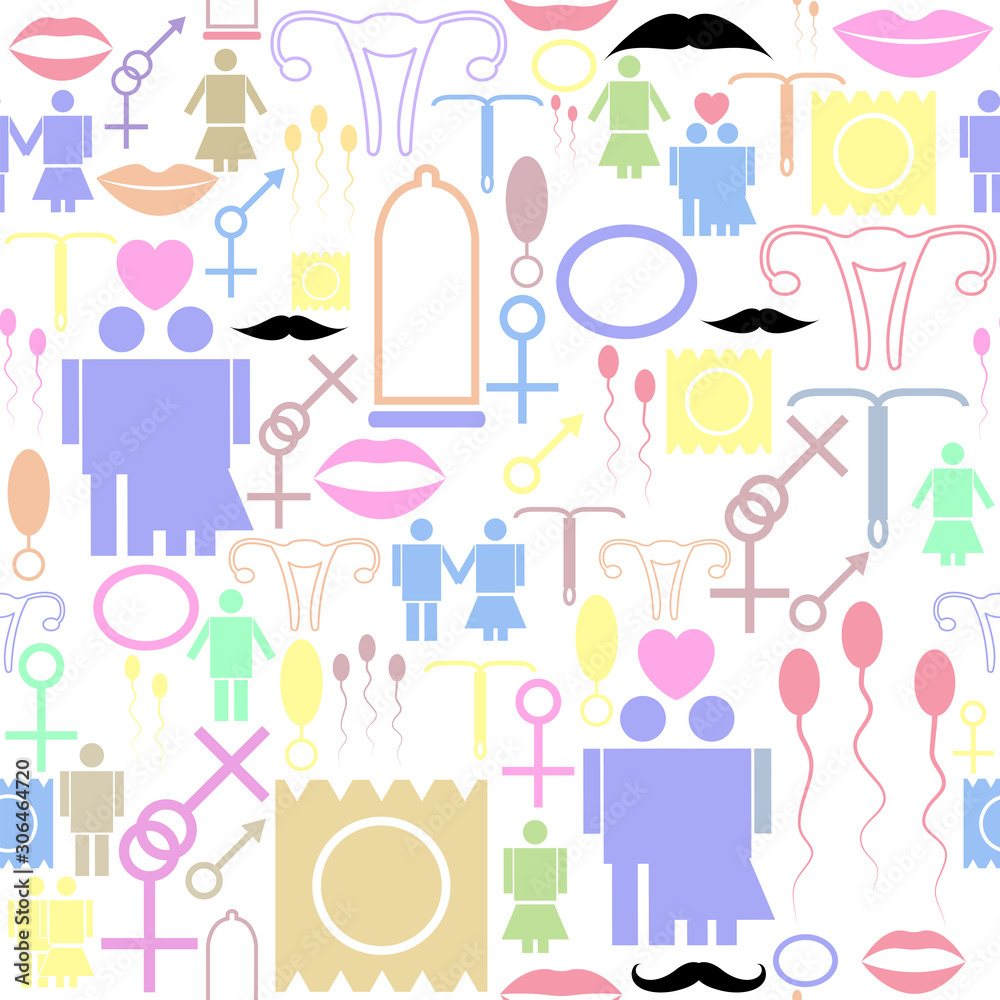 man and woman seamless pattern background icon.