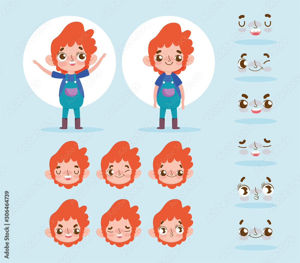 cartoon character animation little boy face gestures cartoon character animation little boy face gestures
