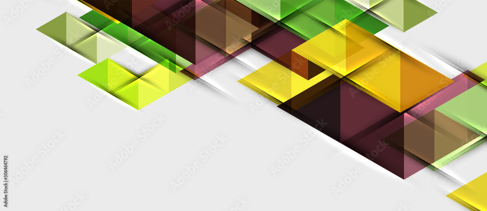 Fototapeta premium Triangle geometrical modern business presentation design template, abstract pattern for any background