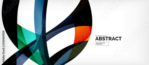 Colorful wave lines abstract background, color line for business or techno presentation