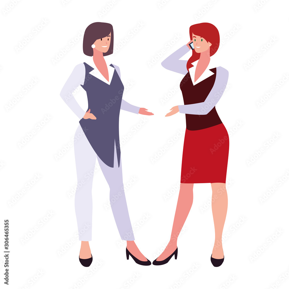 cute businesswomen with various views, poses and gestures cute businesswomen with various views, poses and gestures