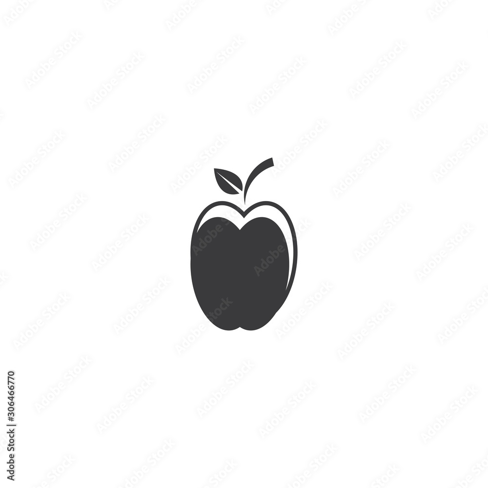 Apple logo vector illustration template Apple logo vector illustration template