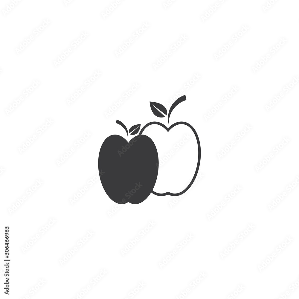 Apple logo vector illustration template Apple logo vector illustration template