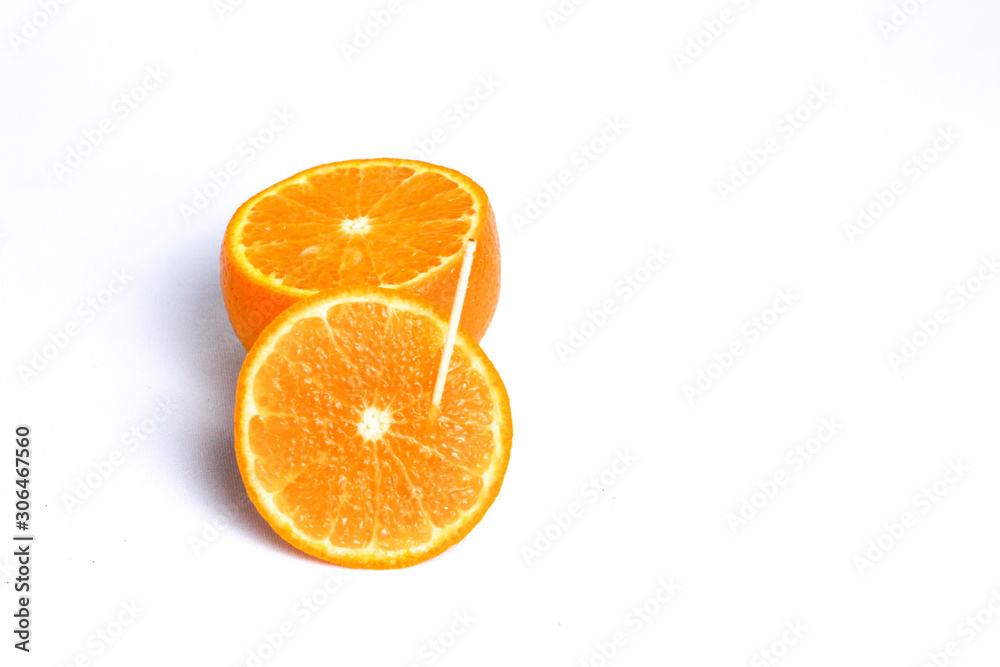 fresh florida orange isolated in white bacground fresh florida orange isolated in white bacground