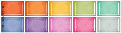 Background templates with mandala patterns